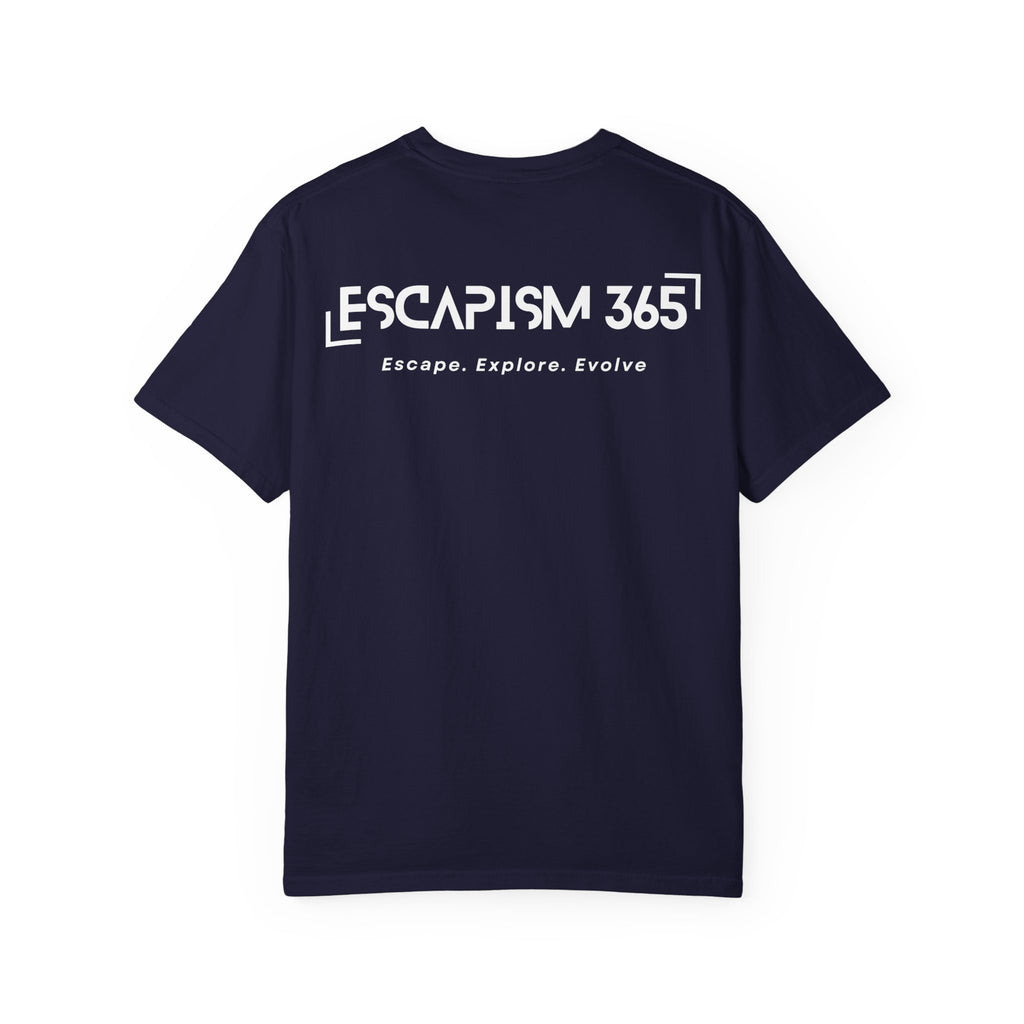 Escapism365 Tee - Escape. Explore. Evolve (Navy Blue)