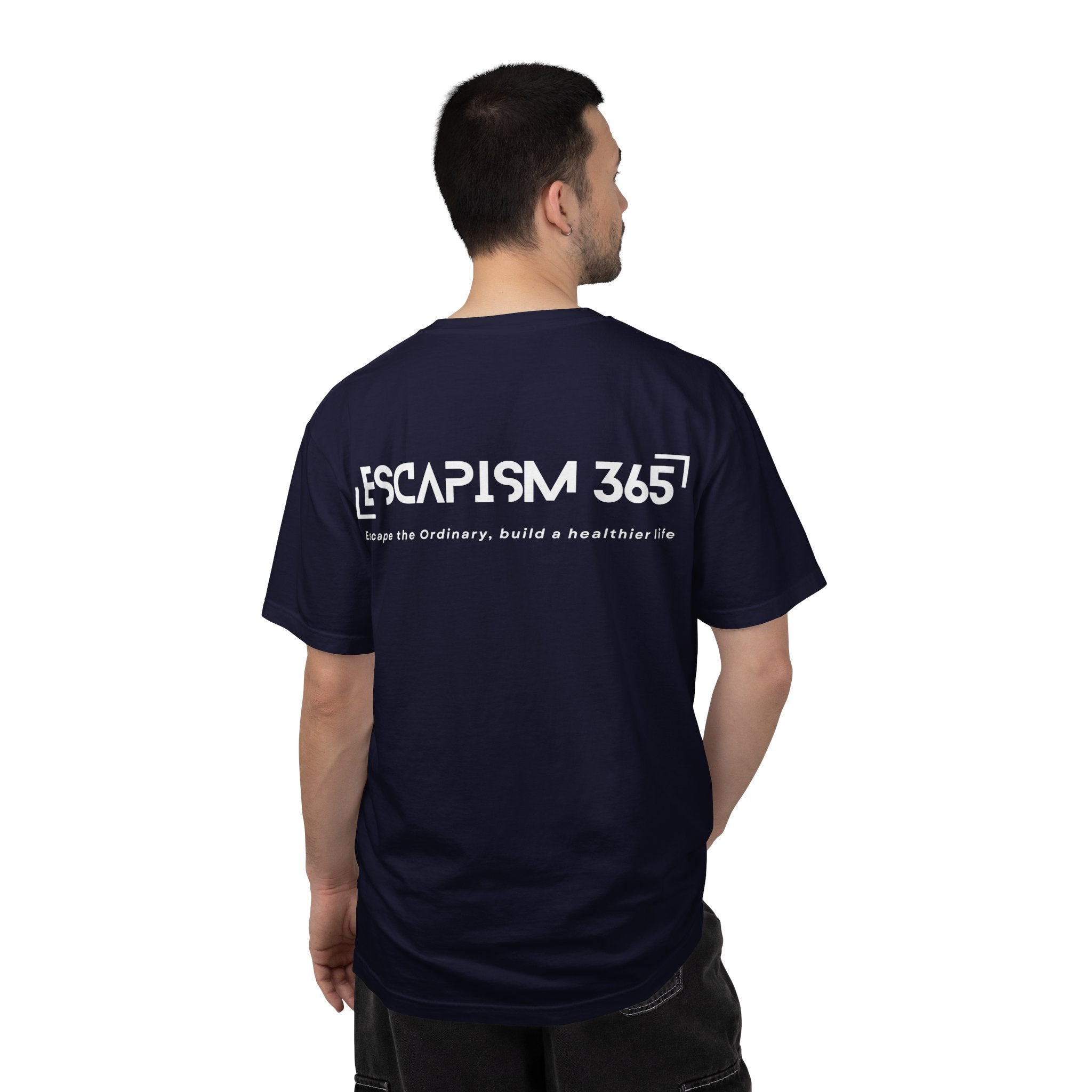 Escapism365 Tee - Escape the Ordinary, build a healthier life (Navy Blue)
