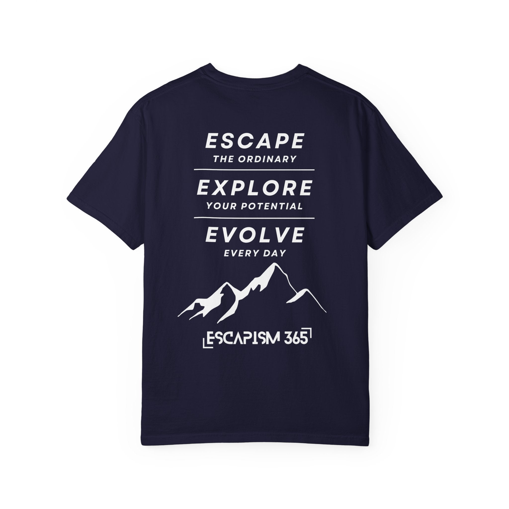Escapism365 Tee - Adventure Starts Within - Motivational Mountain