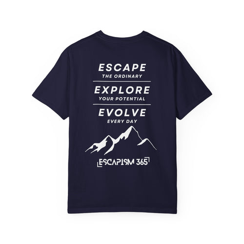Escapism365 Tee - Adventure Starts Within - Motivational Mountain